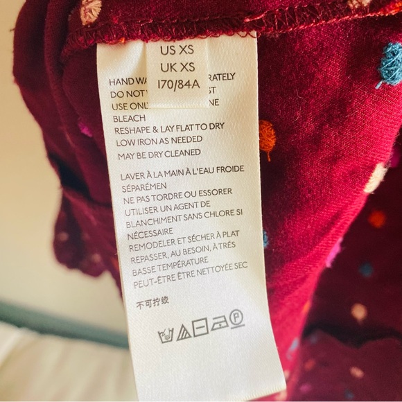 Maeve Dottie Polka Dot Burgundy Blouse - Picture 6 of 9